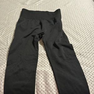 Black fleece seamless leggings